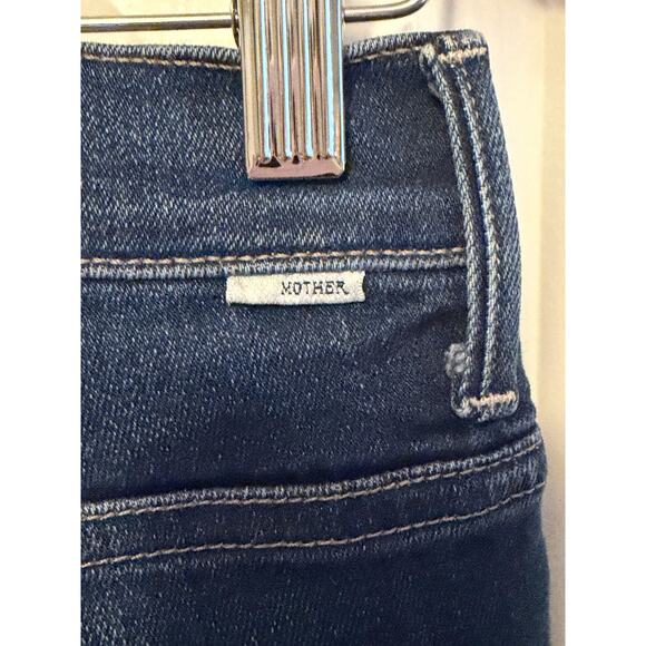 Mother Jeans Womens 25 The Stunner Ankle Fray Dark Wash Stretch Boho Normcore - Picture 4 of 12